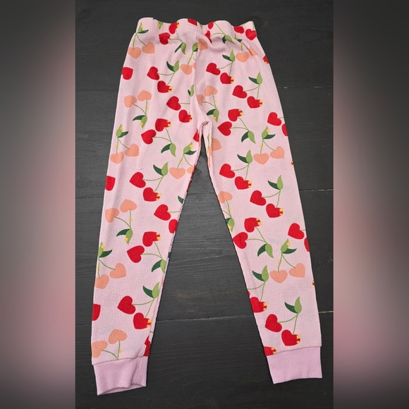 Lily & Dan Girls XS Valentines Cherry Hearts Long Sleeve Flannel Pajamas EUC - Picture 5 of 6